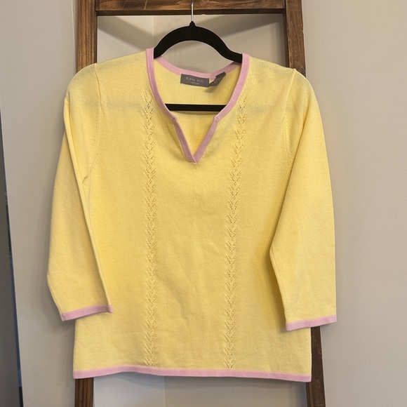 Kate Hill Yellow and Pink Women's Top - Picture 1 of 5